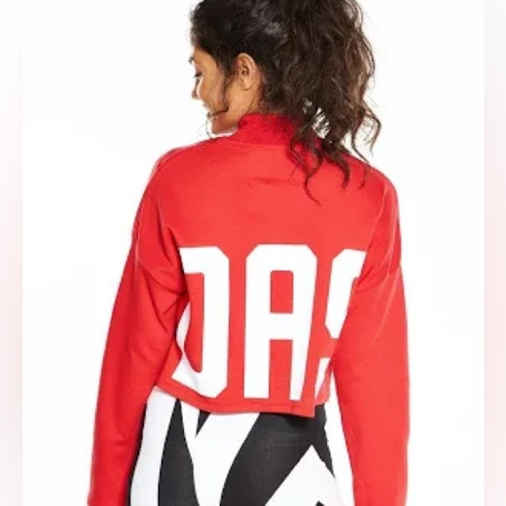 ADIDAS Originals Women’s Bold Age Cropped 100% Cotton Oversized Sweatshirt Sz M - Picture 6 of 15